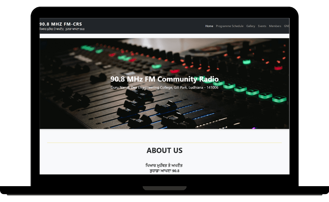 90.8 MHz FM Community Radio, GNDEC
